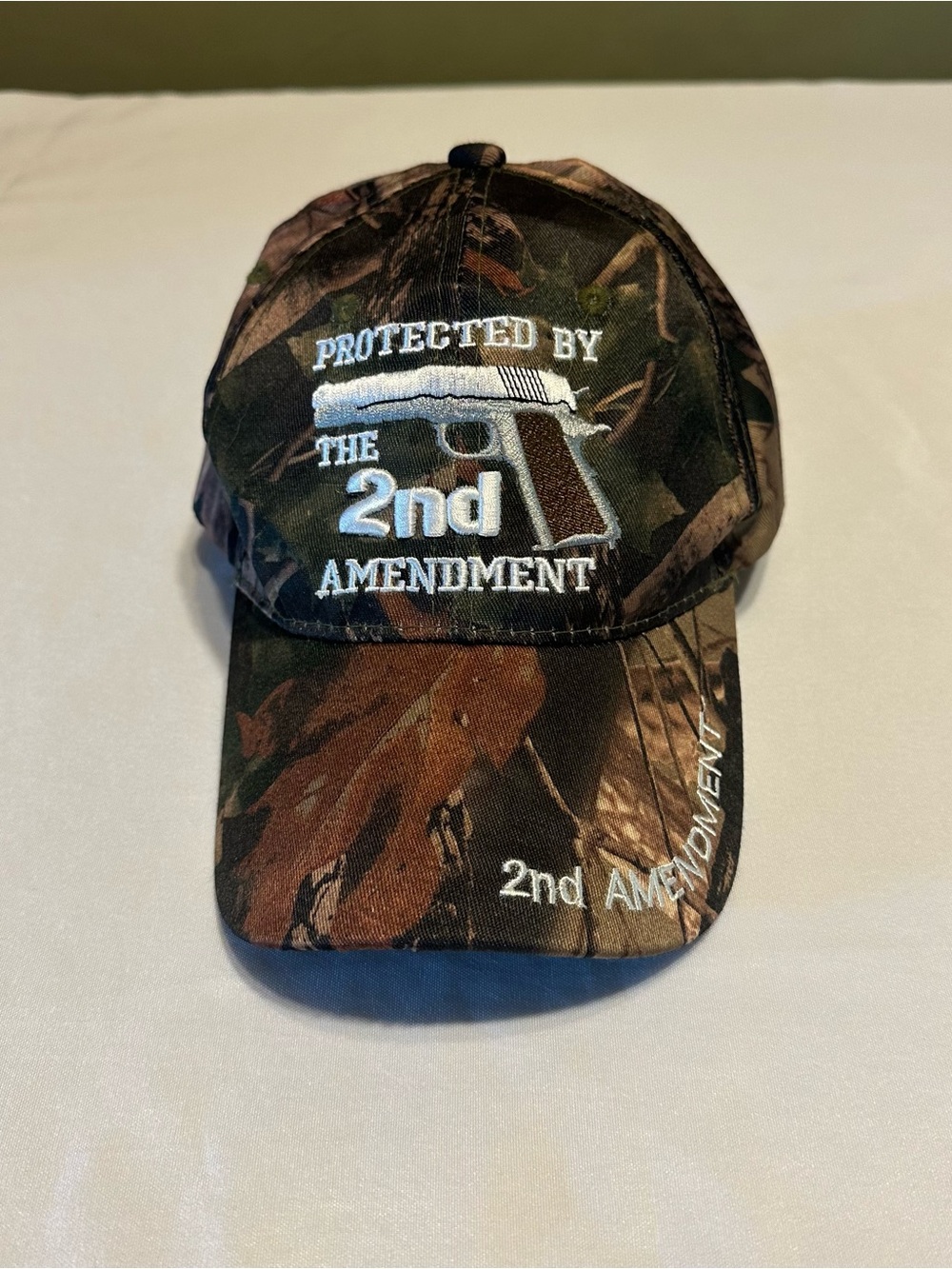 Camo 'Protected by the 2nd Amendment' Baseball Cap NWOT